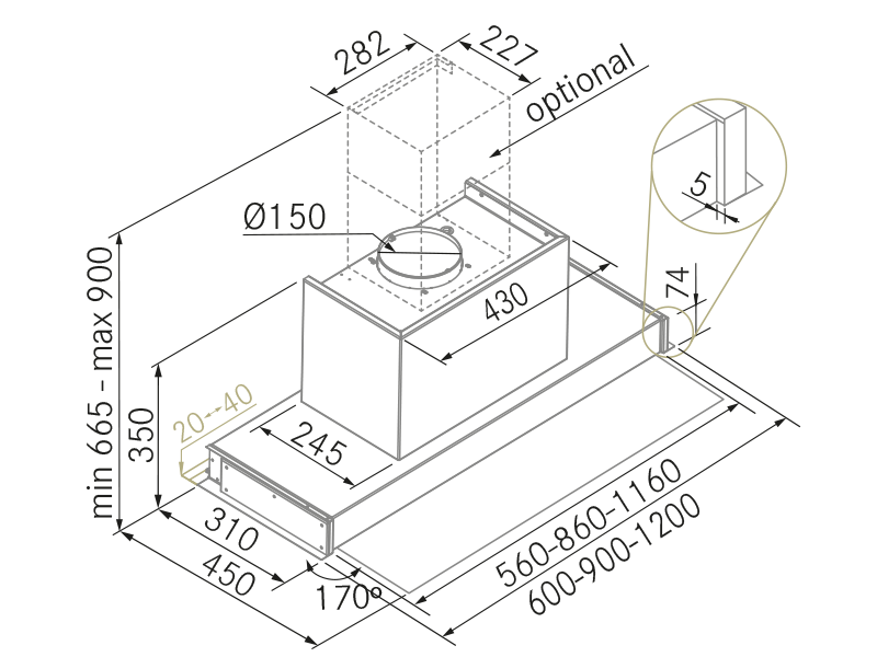 Range Hoods - Hit S - Technical design