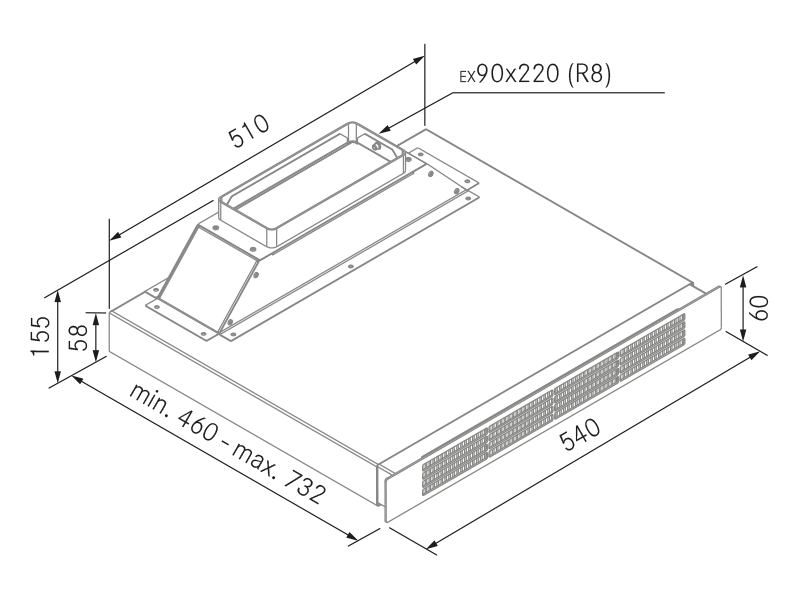 Range Hoods - Cajones - R - Helsa - Technical design