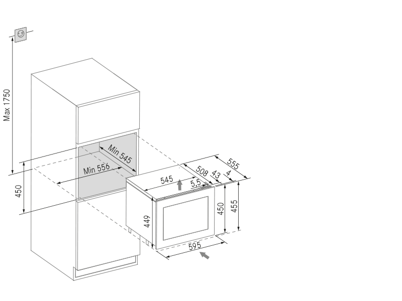 Wine cooler - Pomerol 45 - Technical design